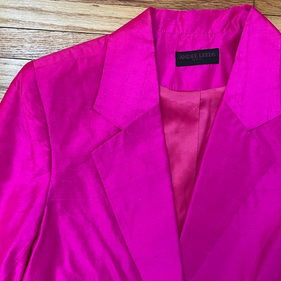 Vintage Hot Pink Silk Blazer - Picture 5 of 13